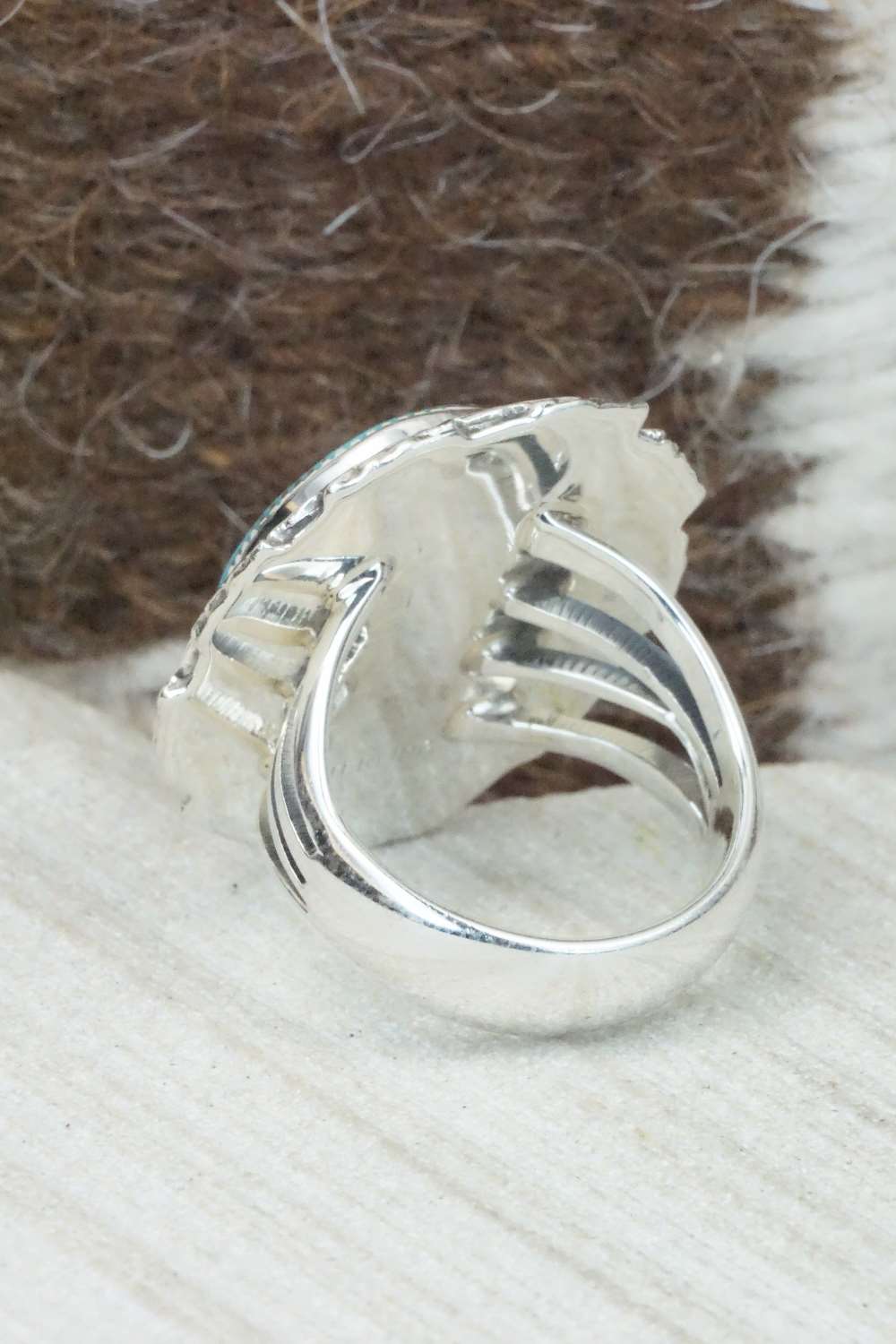 Turquoise & Sterling Silver Ring - Daniel Benally - Size 7