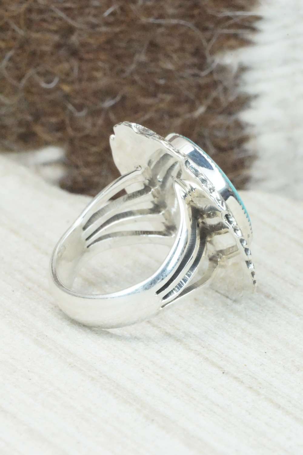 Turquoise & Sterling Silver Ring - Daniel Benally - Size 7