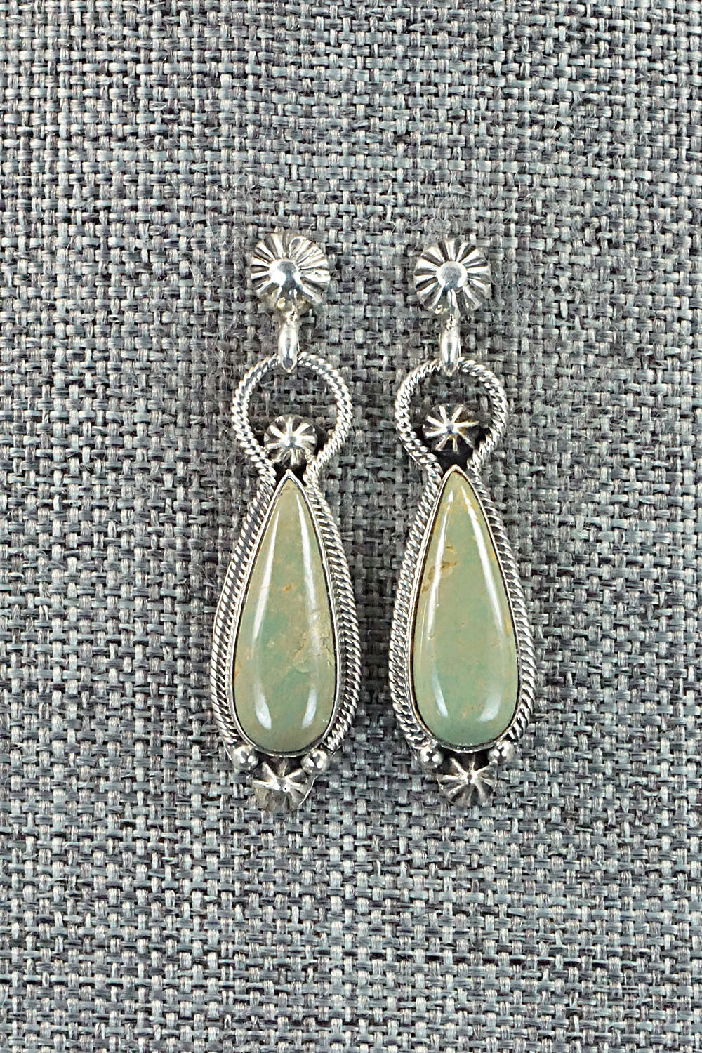 Turquoise & Sterling Silver Earrings - Verley Betone