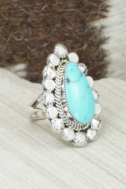 Turquoise & Sterling Silver Ring - Fernando Smith - Size 5