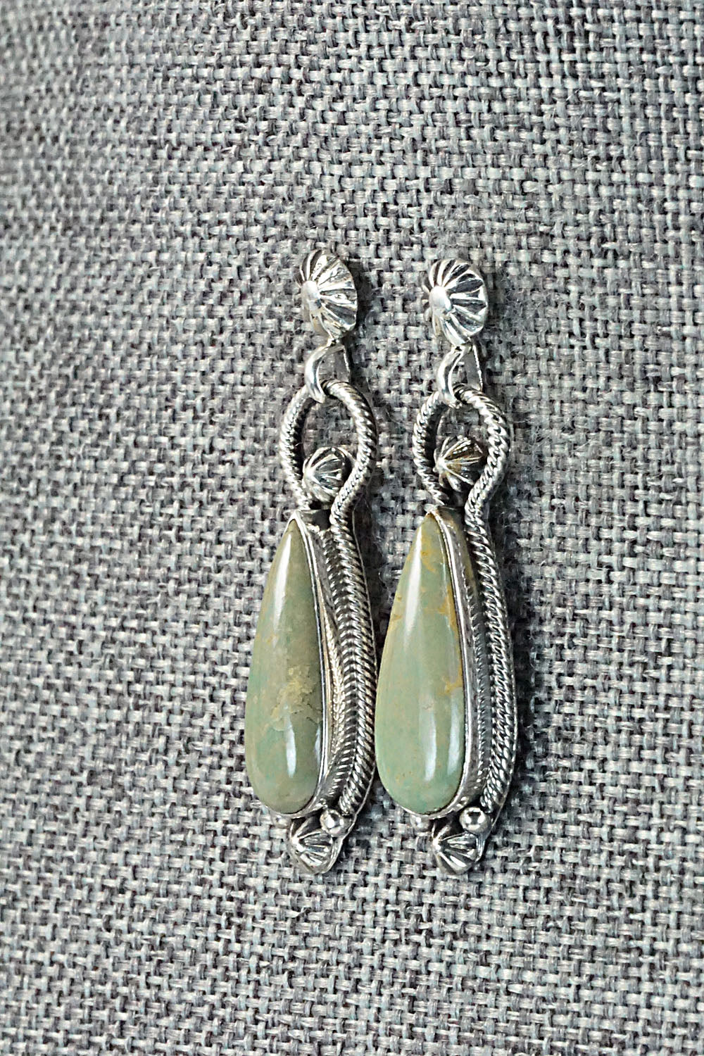 Turquoise & Sterling Silver Earrings - Verley Betone