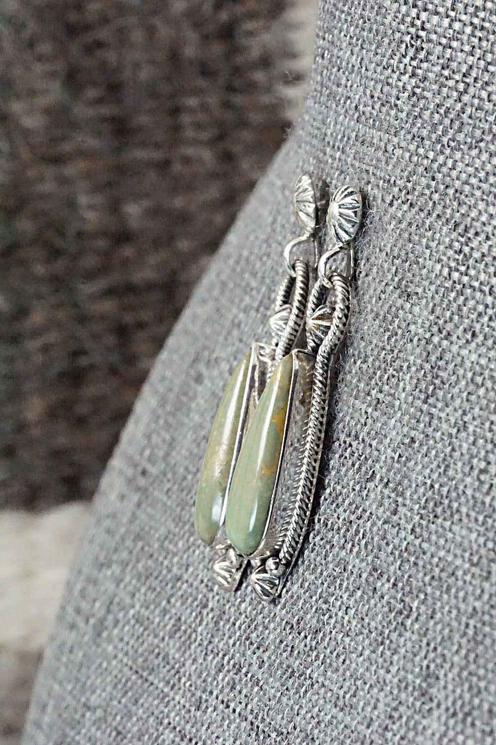 Turquoise & Sterling Silver Earrings - Verley Betone