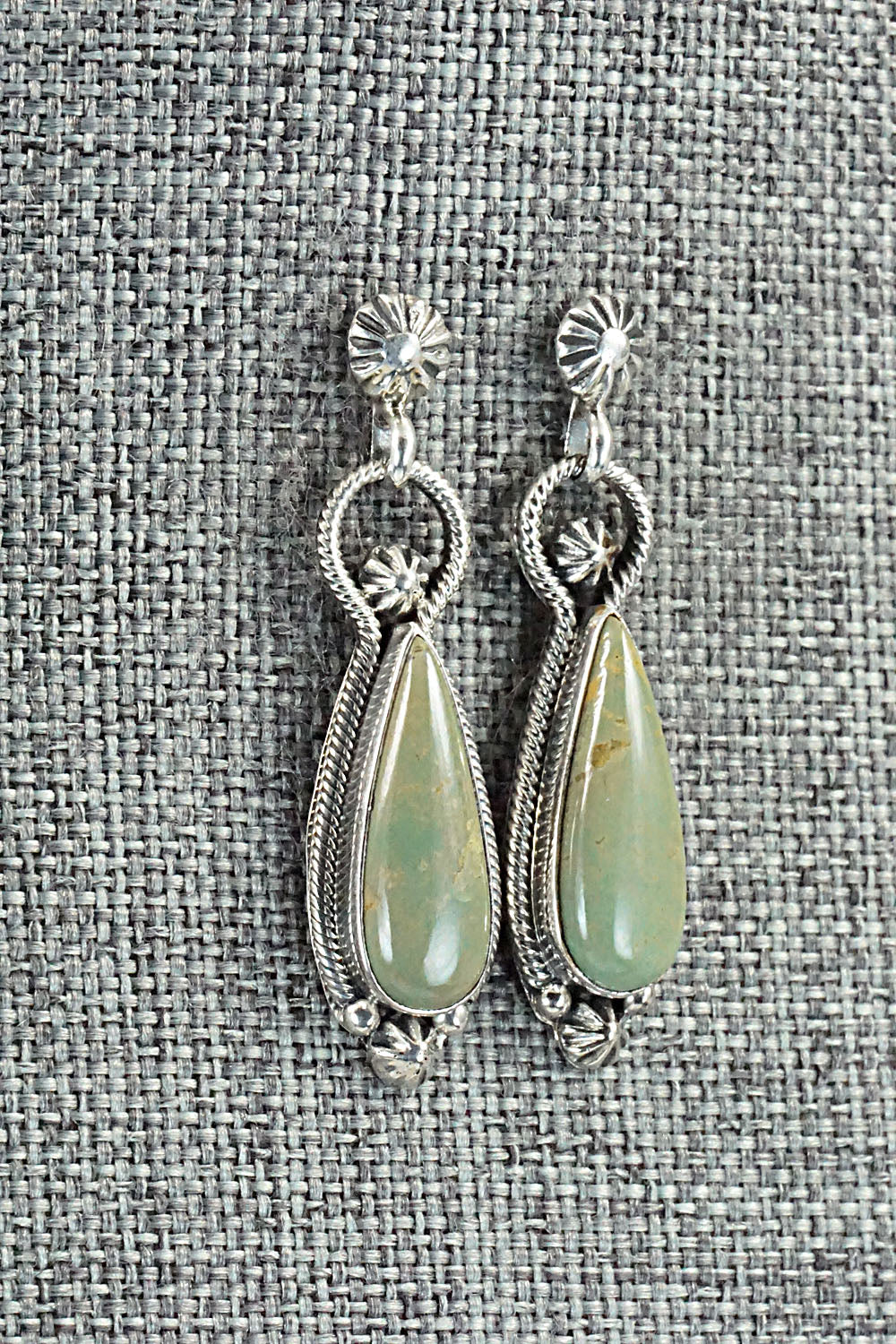 Turquoise & Sterling Silver Earrings - Verley Betone