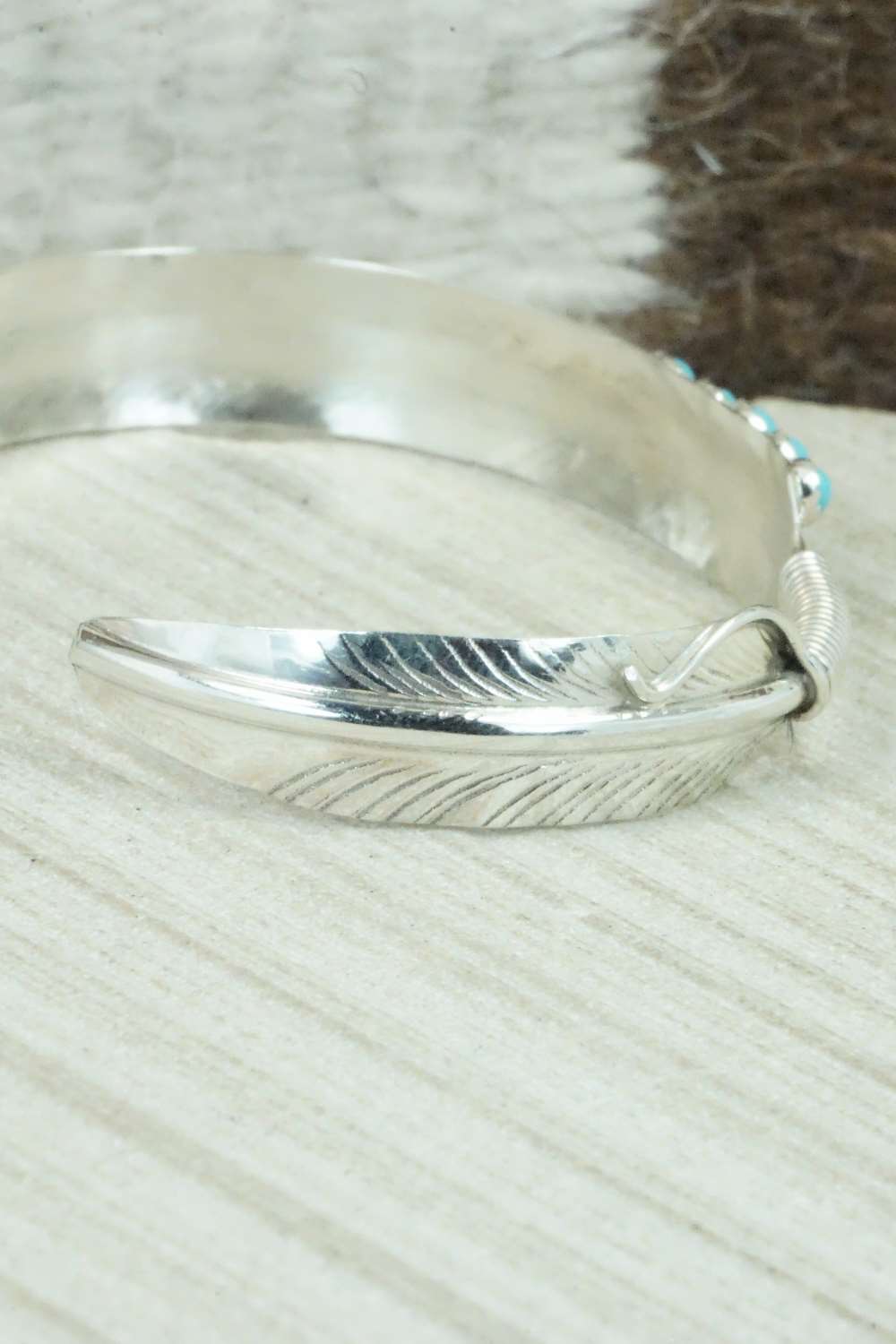 Turquoise and Sterling Silver Bracelet - Chris Charley