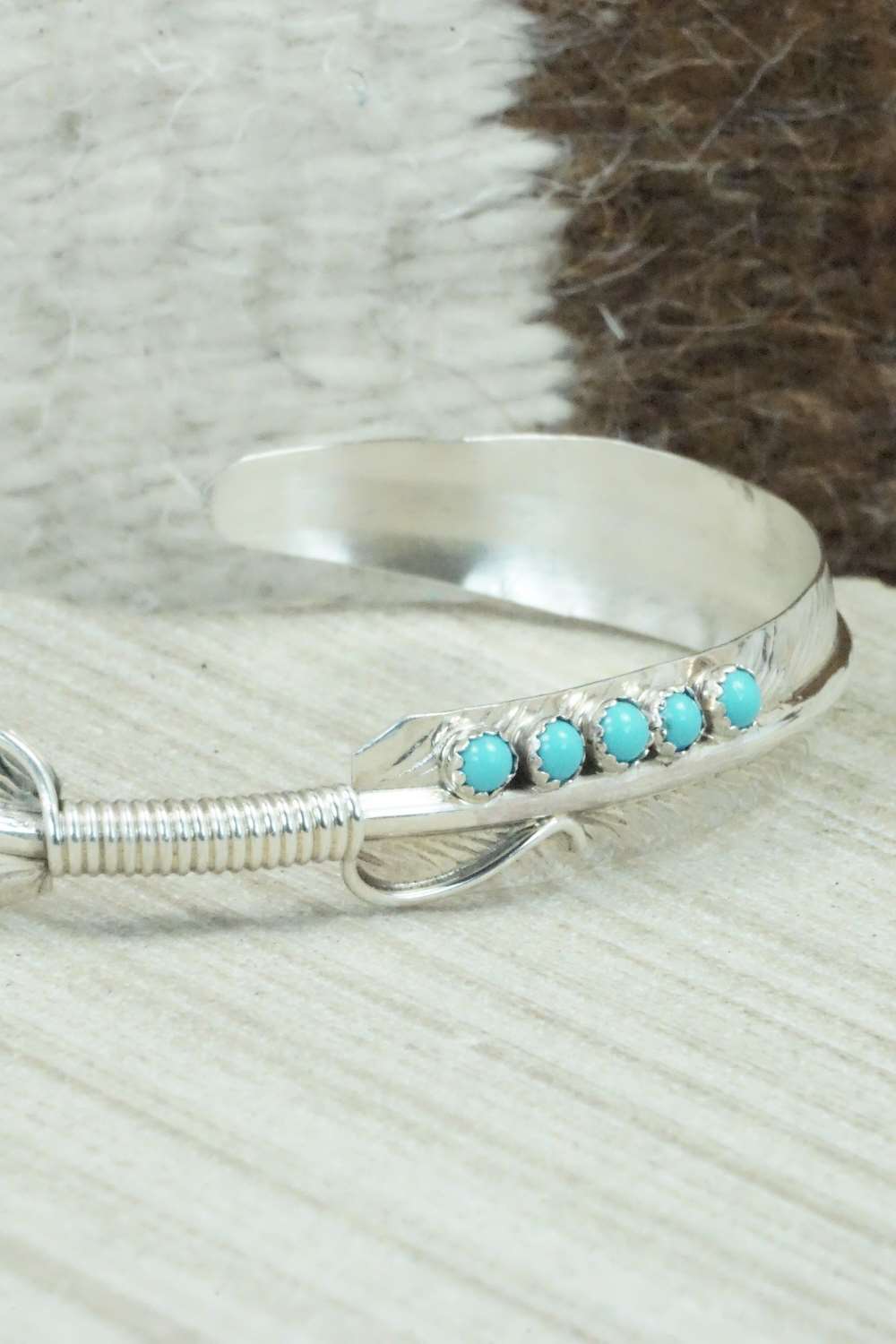 Turquoise and Sterling Silver Bracelet - Chris Charley