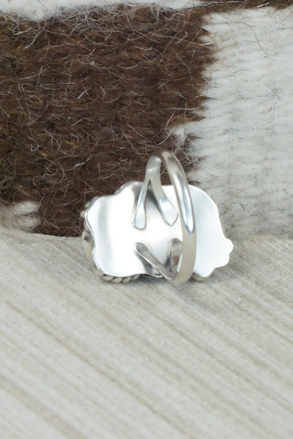 Turquoise & Sterling Silver Ring - Max Calladitto - Size 8.5