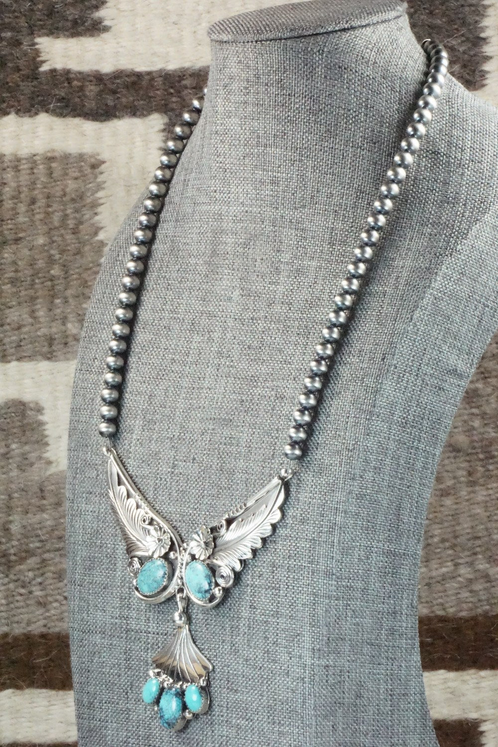 Turquoise & Sterling Silver Necklace - Henry Attakai