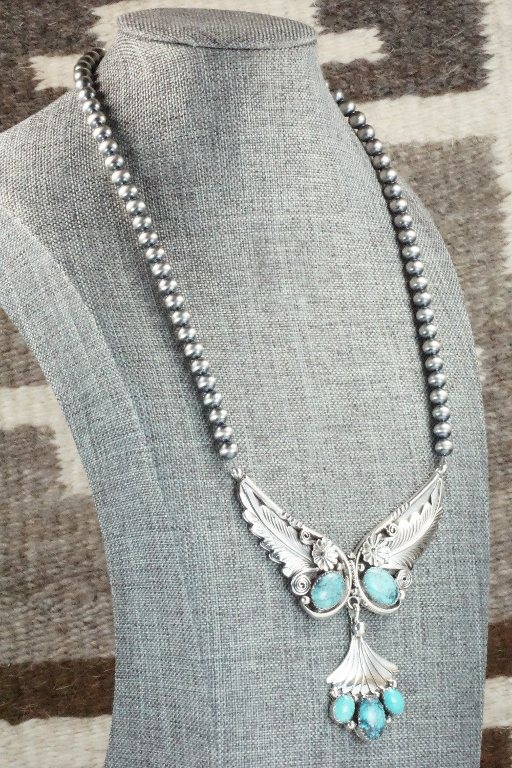 Turquoise & Sterling Silver Necklace - Henry Attakai