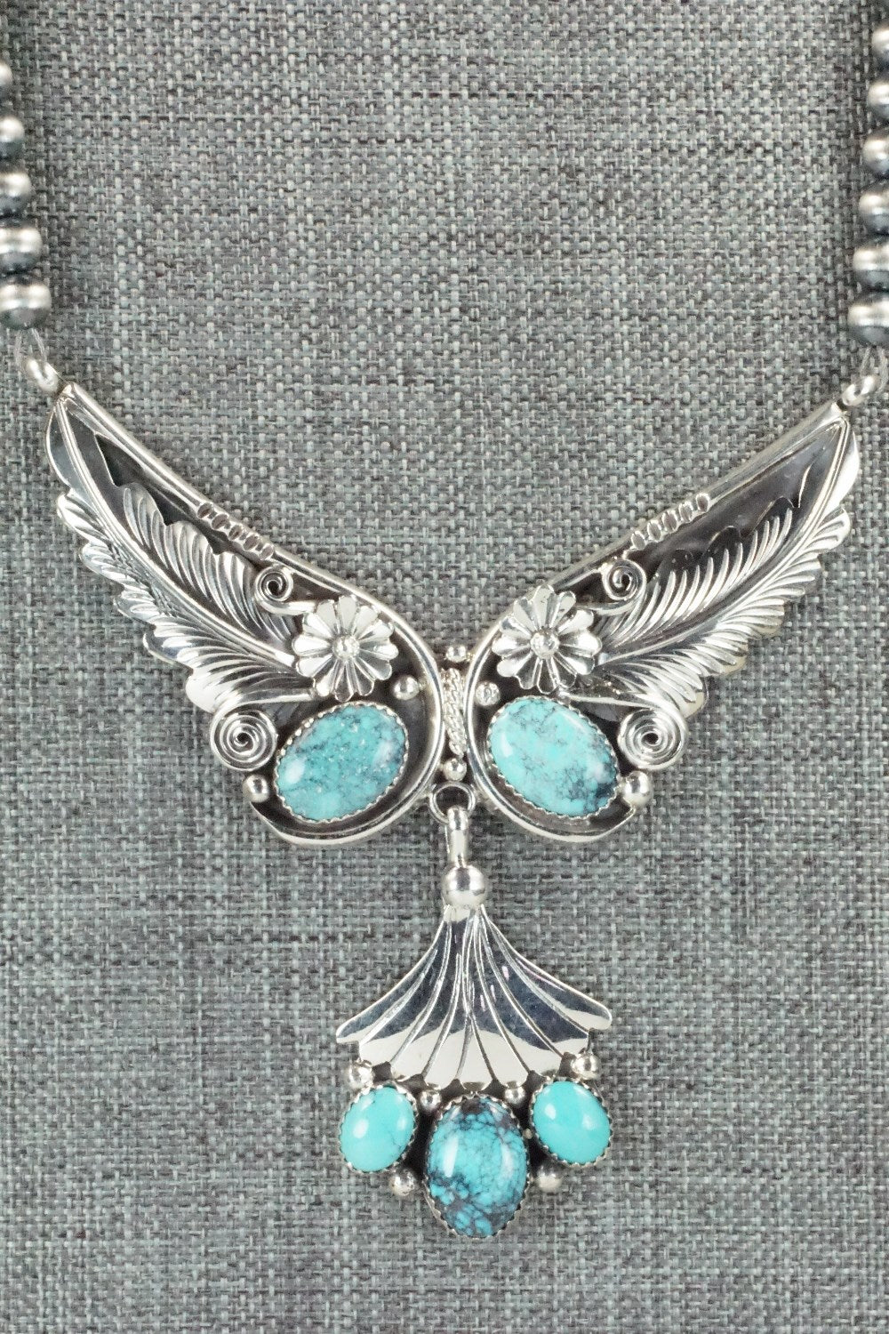 Turquoise & Sterling Silver Necklace - Henry Attakai