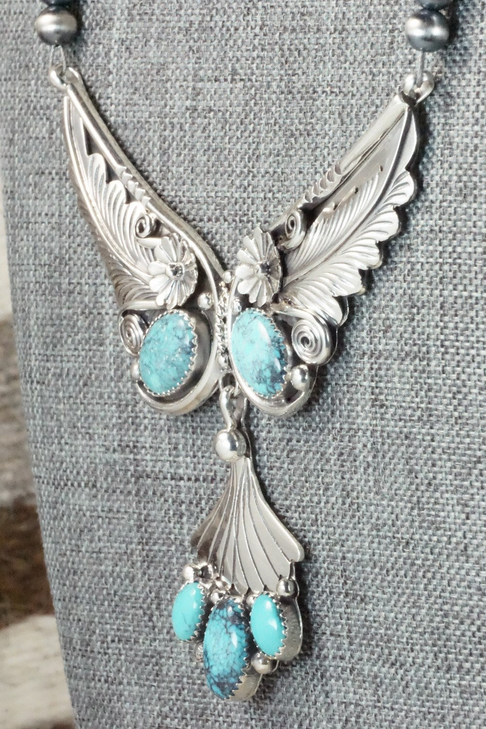 Turquoise & Sterling Silver Necklace - Henry Attakai