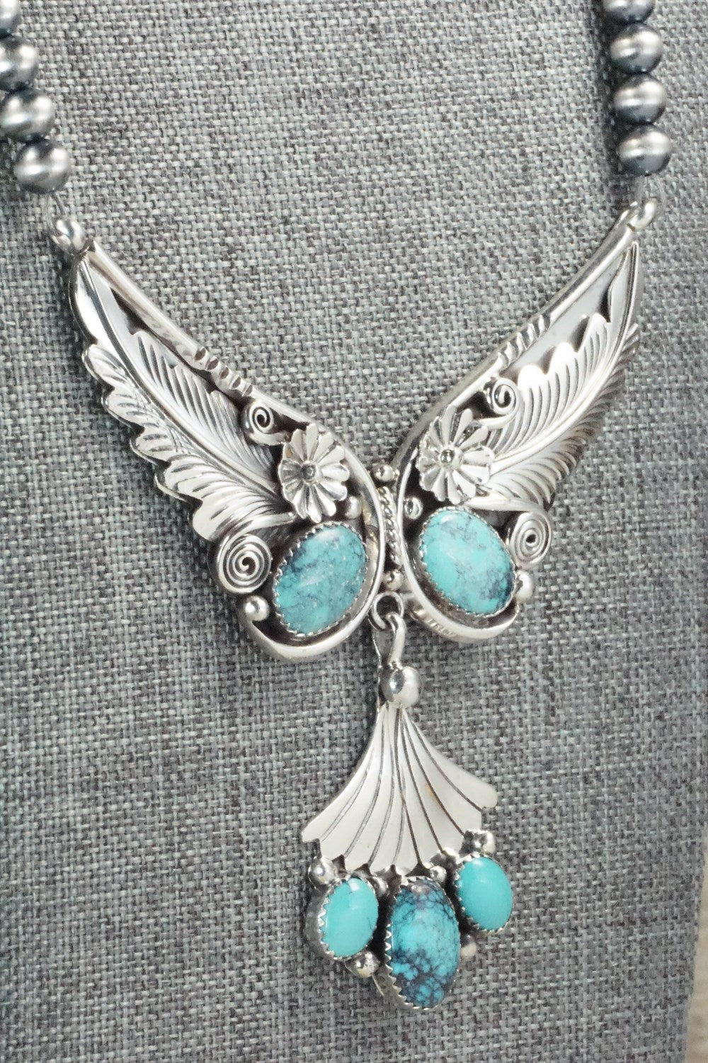 Turquoise & Sterling Silver Necklace - Henry Attakai