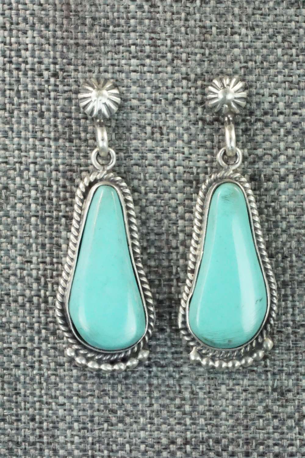 Turquoise & Sterling Silver Earrings - Verley Betone
