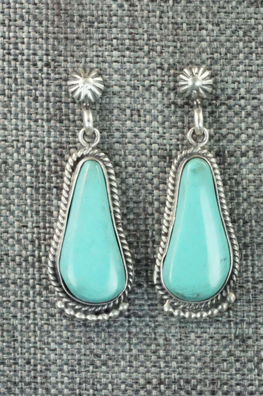 Turquoise & Sterling Silver Earrings - Verley Betone