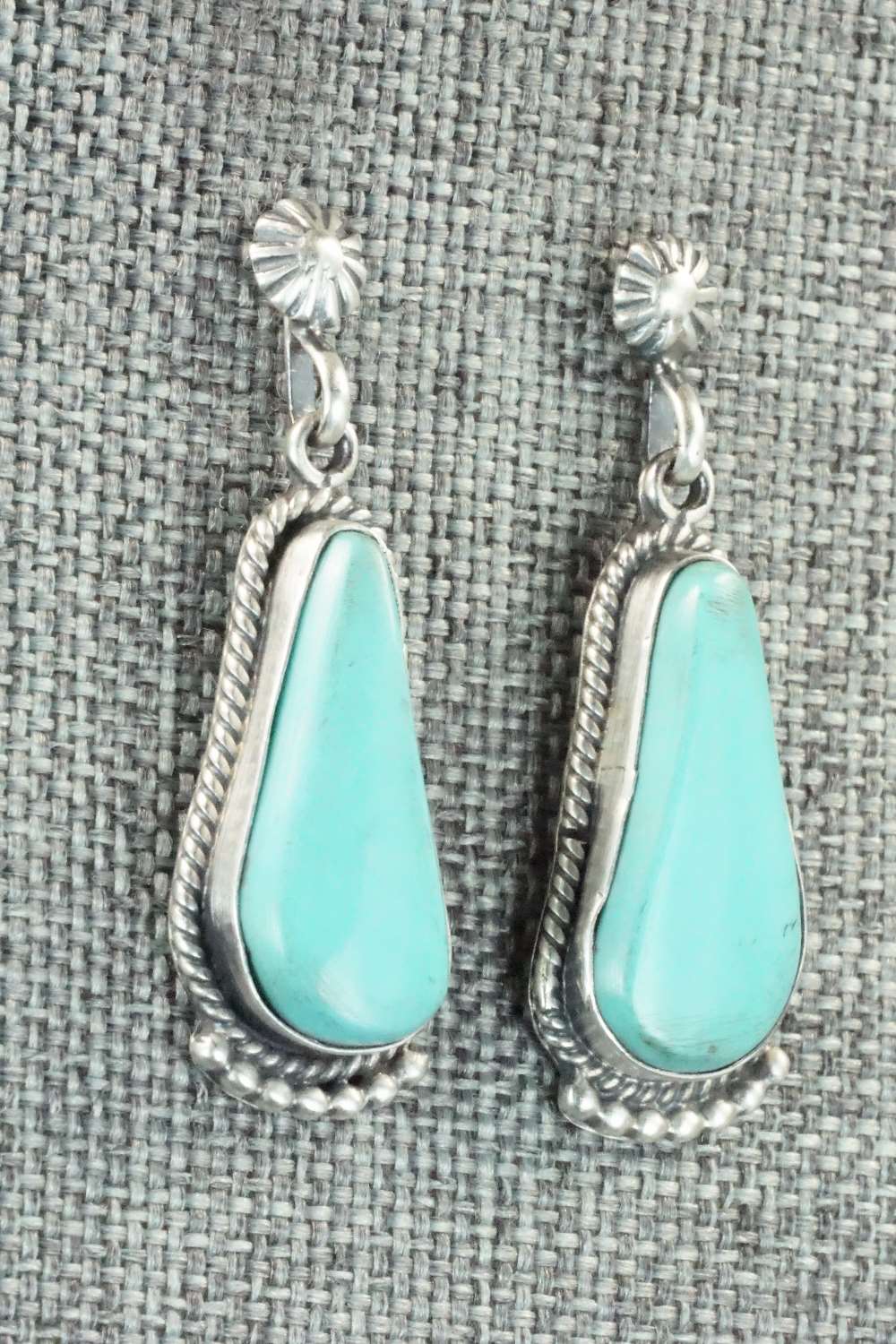 Turquoise & Sterling Silver Earrings - Verley Betone