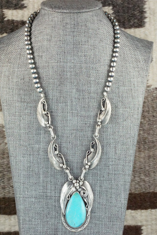 Turquoise & Sterling Silver Necklace - Davey Morgan