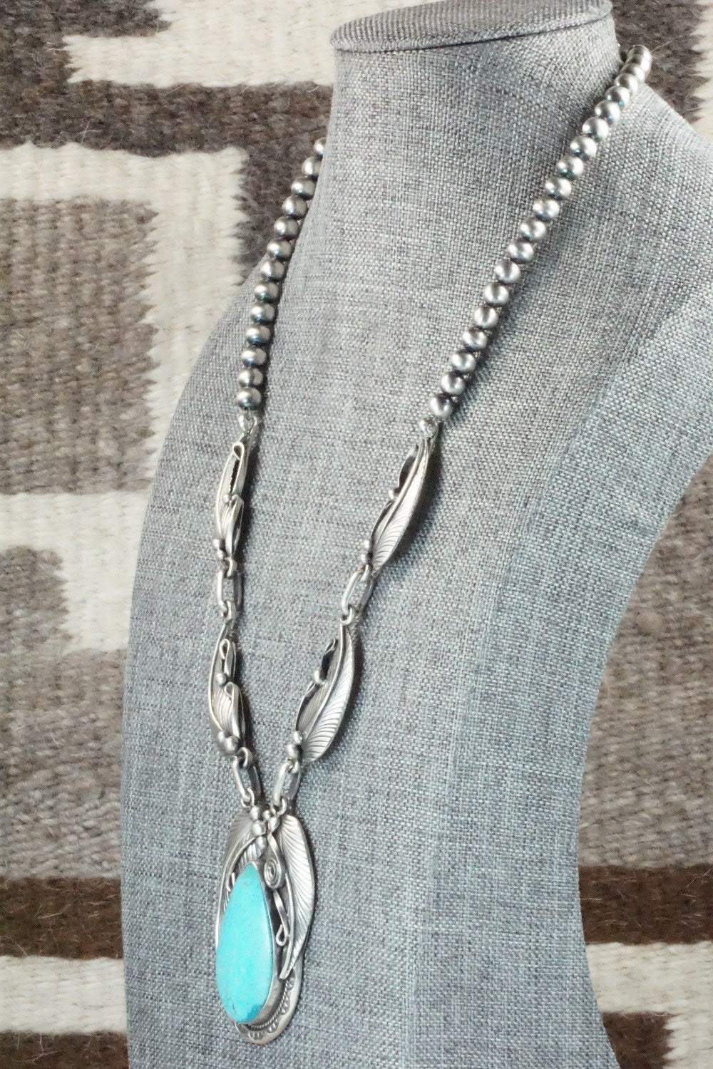 Turquoise & Sterling Silver Necklace - Davey Morgan