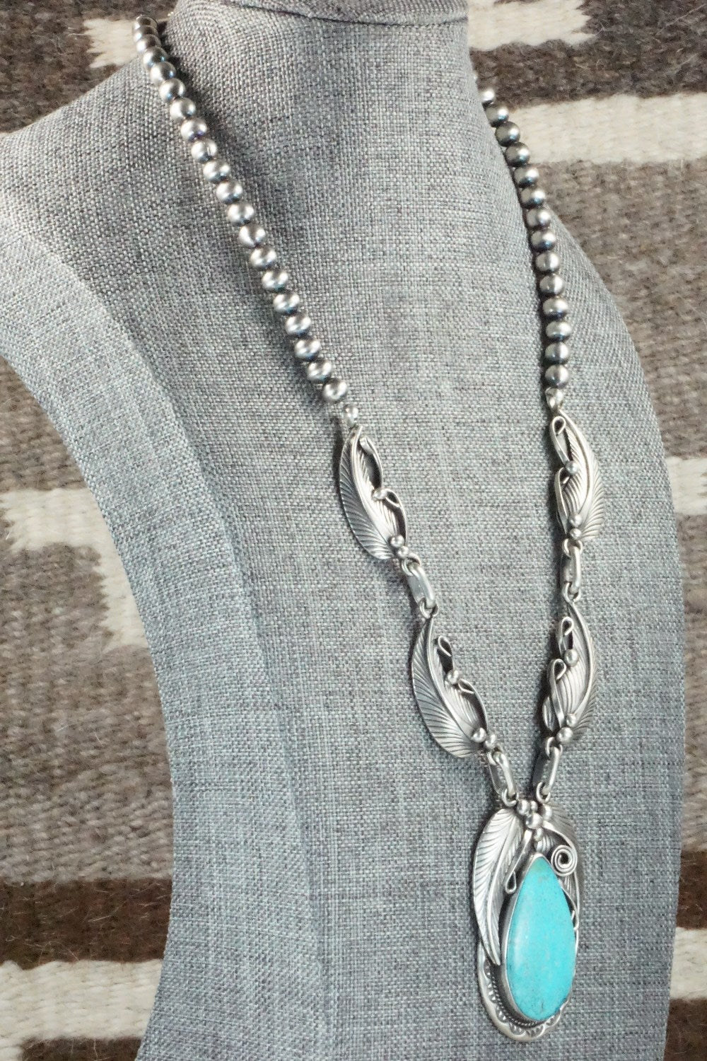 Turquoise & Sterling Silver Necklace - Davey Morgan