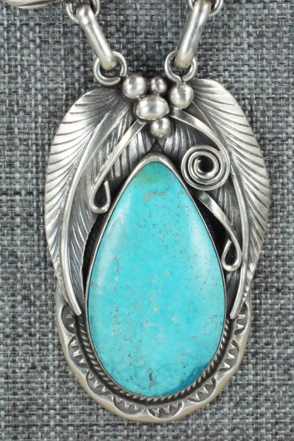 Turquoise & Sterling Silver Necklace - Davey Morgan