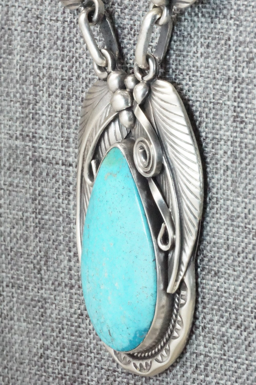 Turquoise & Sterling Silver Necklace - Davey Morgan