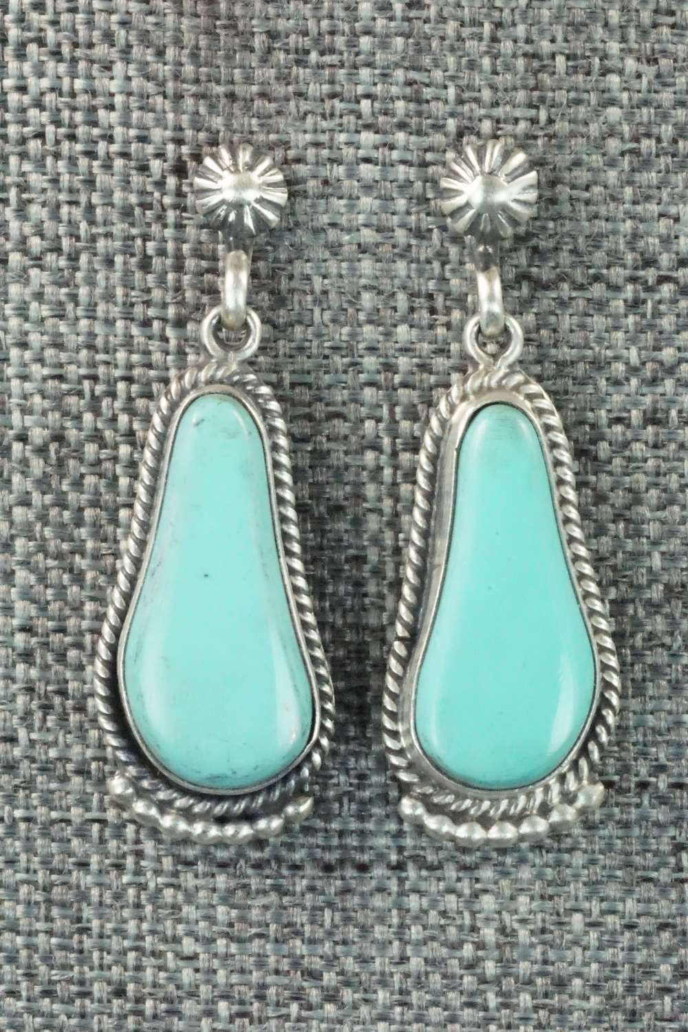 Turquoise & Sterling Silver Earrings - Verley Betone