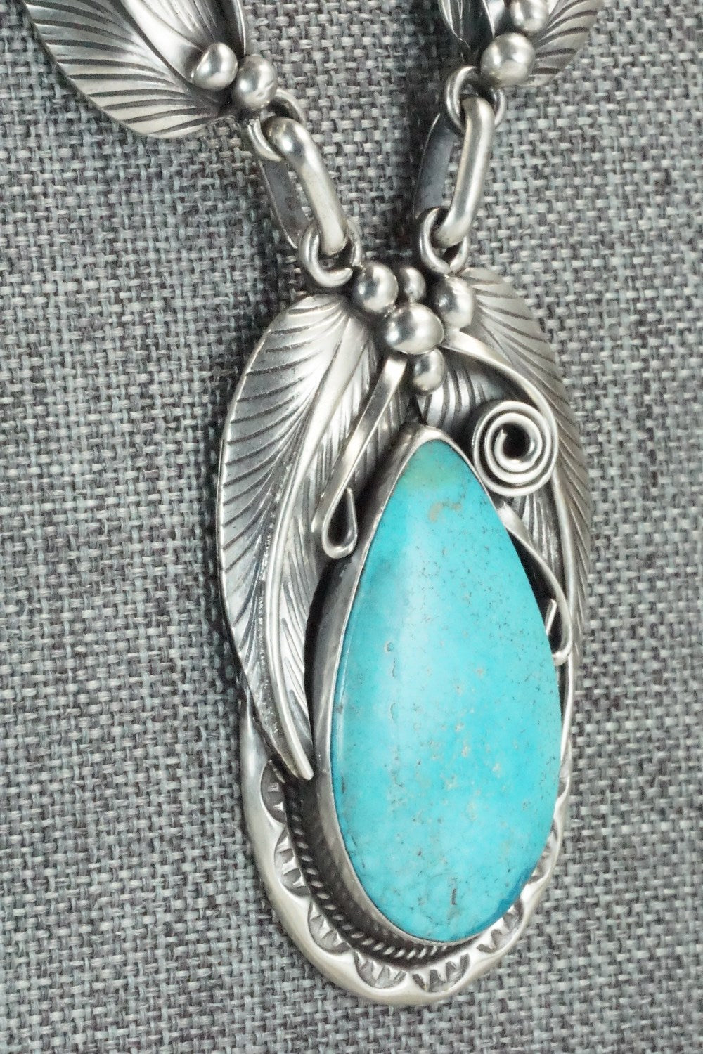 Turquoise & Sterling Silver Necklace - Davey Morgan