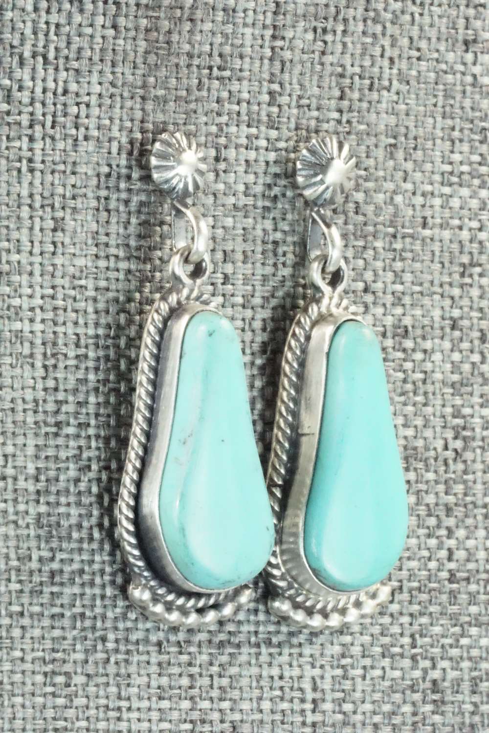 Turquoise & Sterling Silver Earrings - Verley Betone
