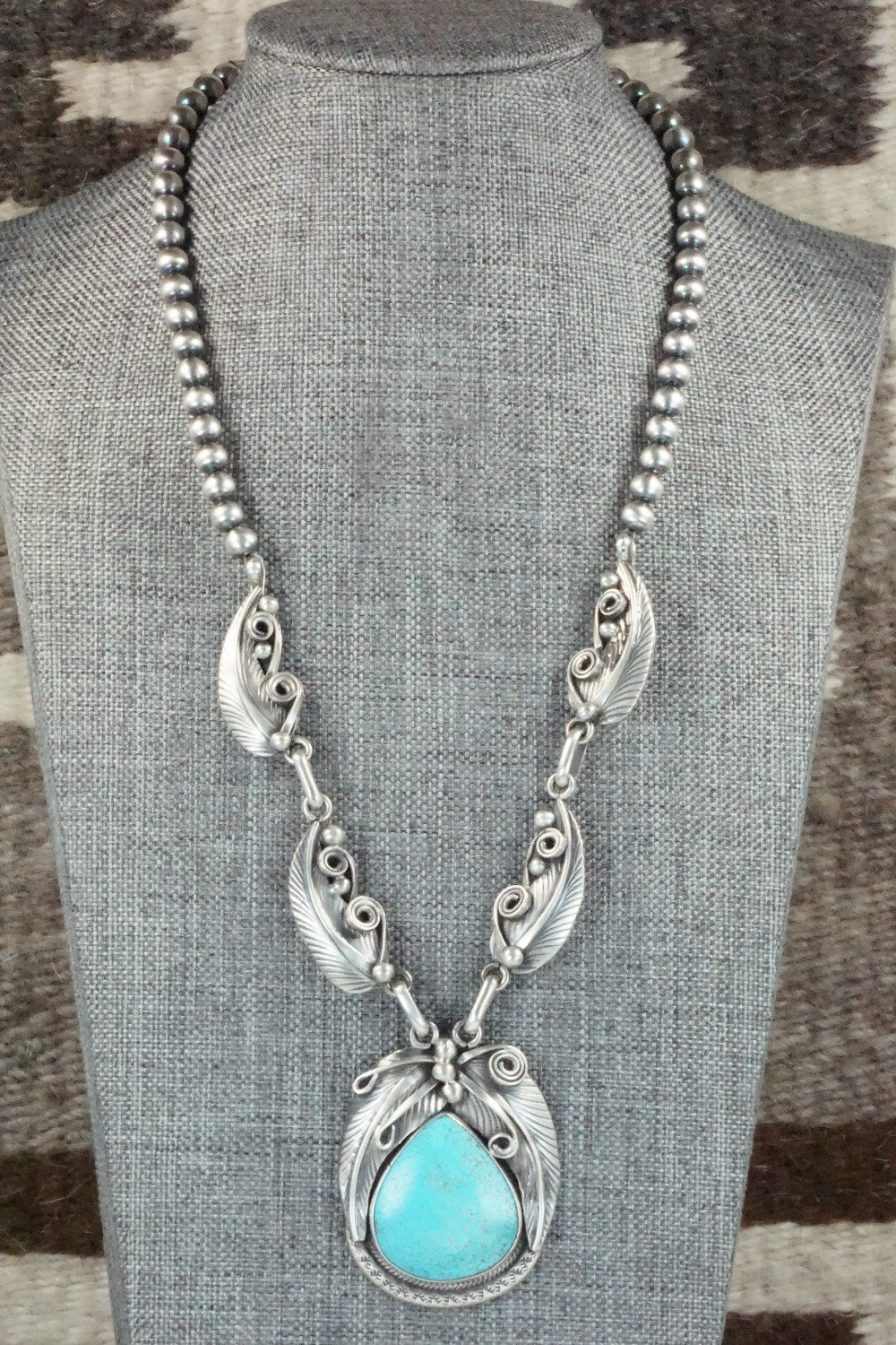 Turquoise & Sterling Silver Necklace - Davey Morgan