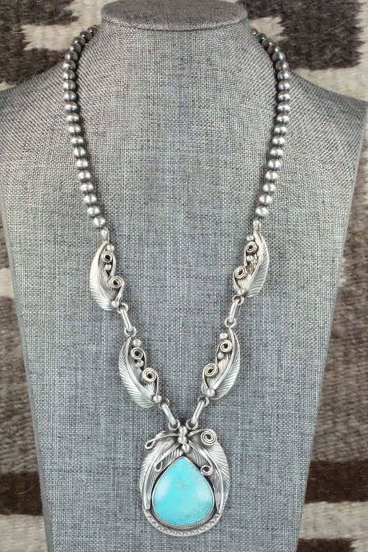 Turquoise & Sterling Silver Necklace - Davey Morgan