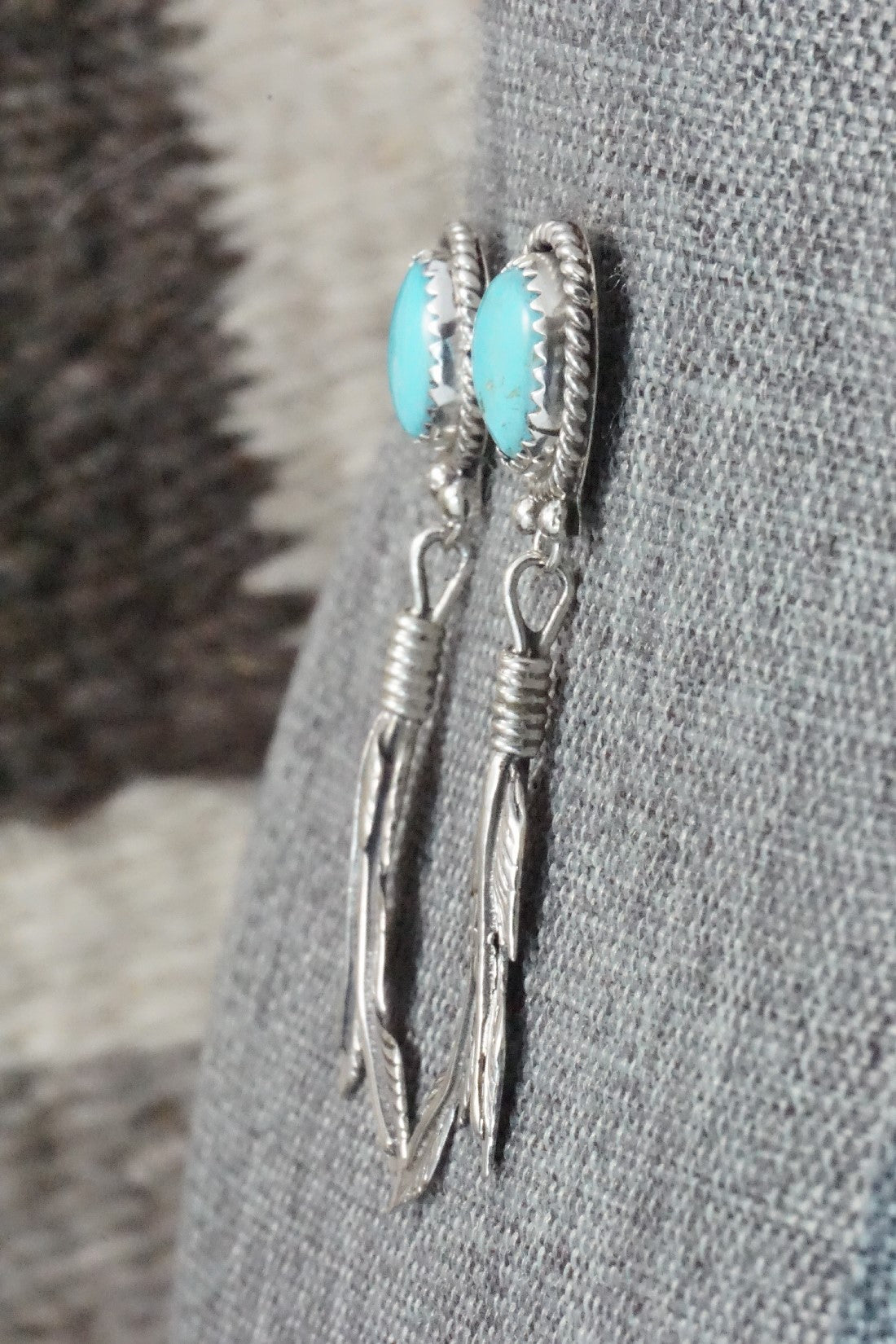 Turquoise and Sterling Silver Earrings - Annie Spencer