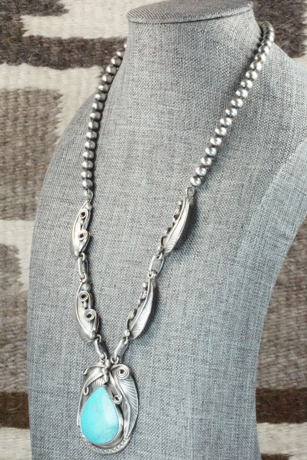 Turquoise & Sterling Silver Necklace - Davey Morgan