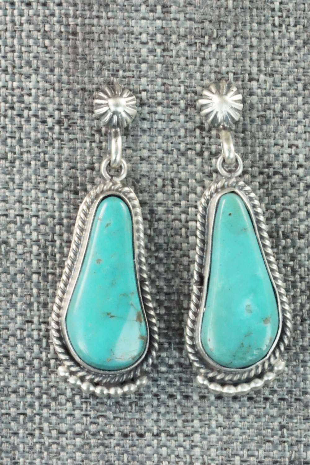 Turquoise & Sterling Silver Earrings - Verley Betone