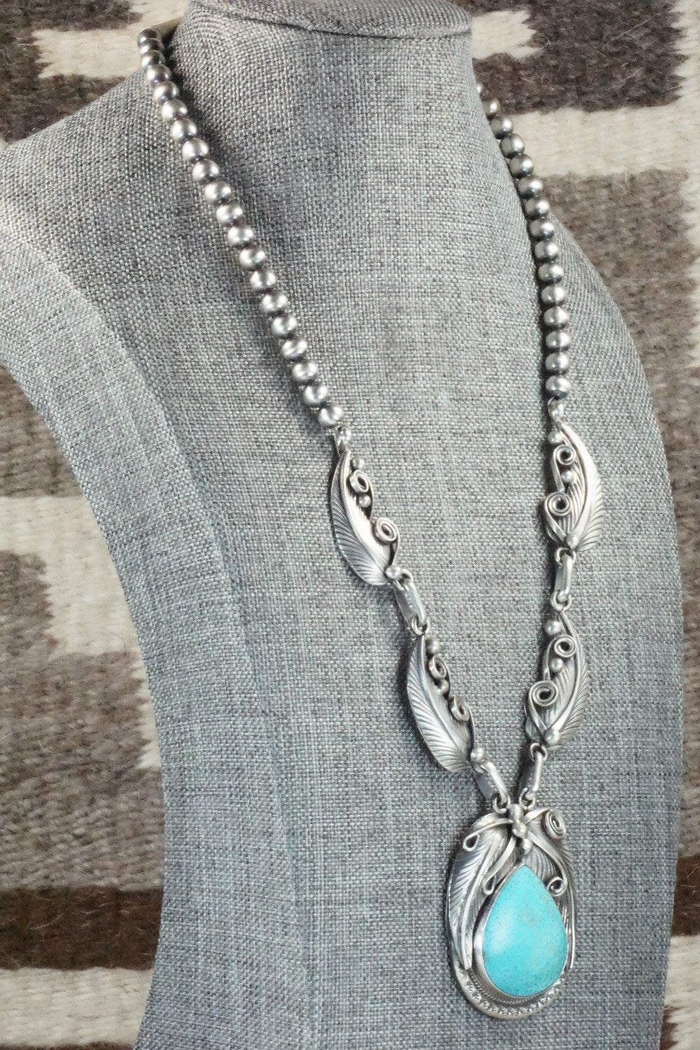 Turquoise & Sterling Silver Necklace - Davey Morgan