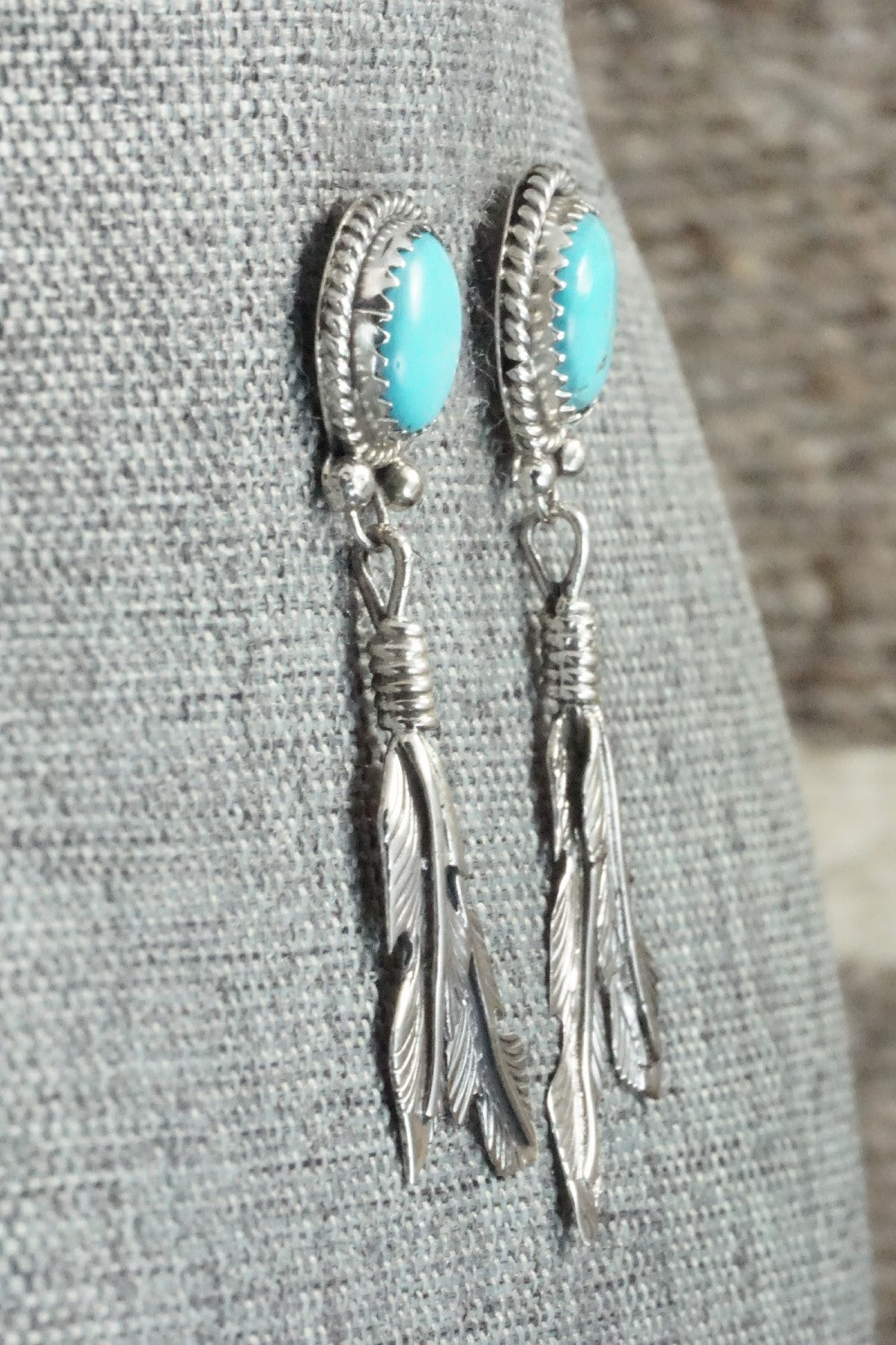 Turquoise and Sterling Silver Earrings - Annie Spencer