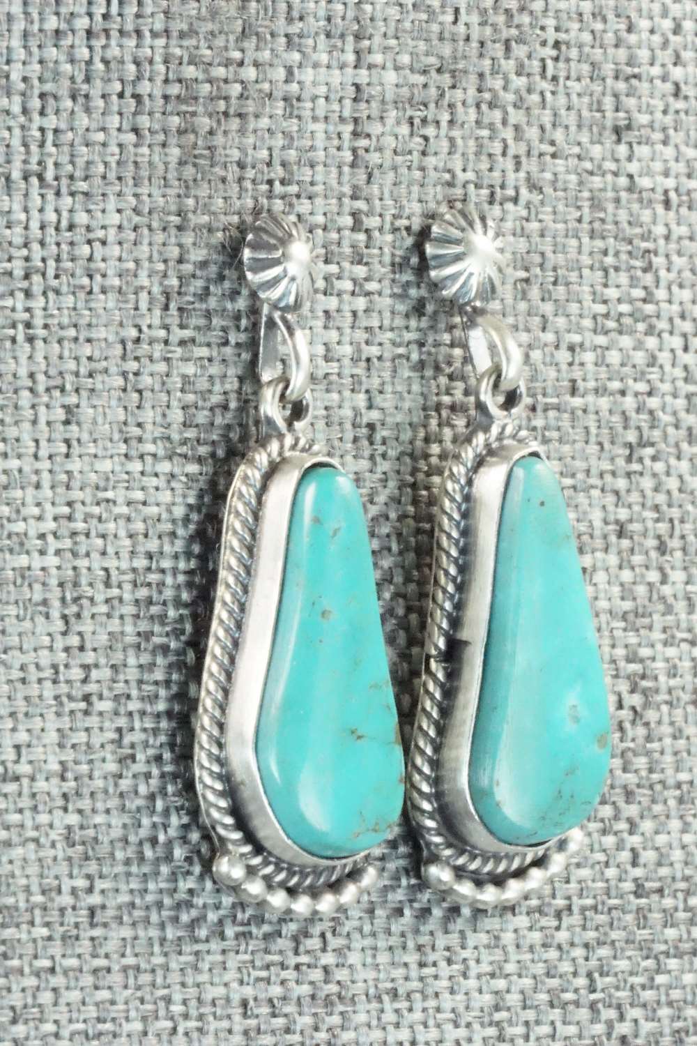 Turquoise & Sterling Silver Earrings - Verley Betone