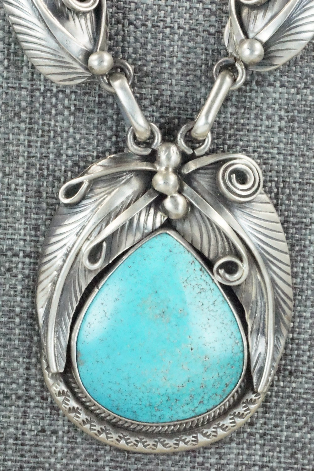 Turquoise & Sterling Silver Necklace - Davey Morgan