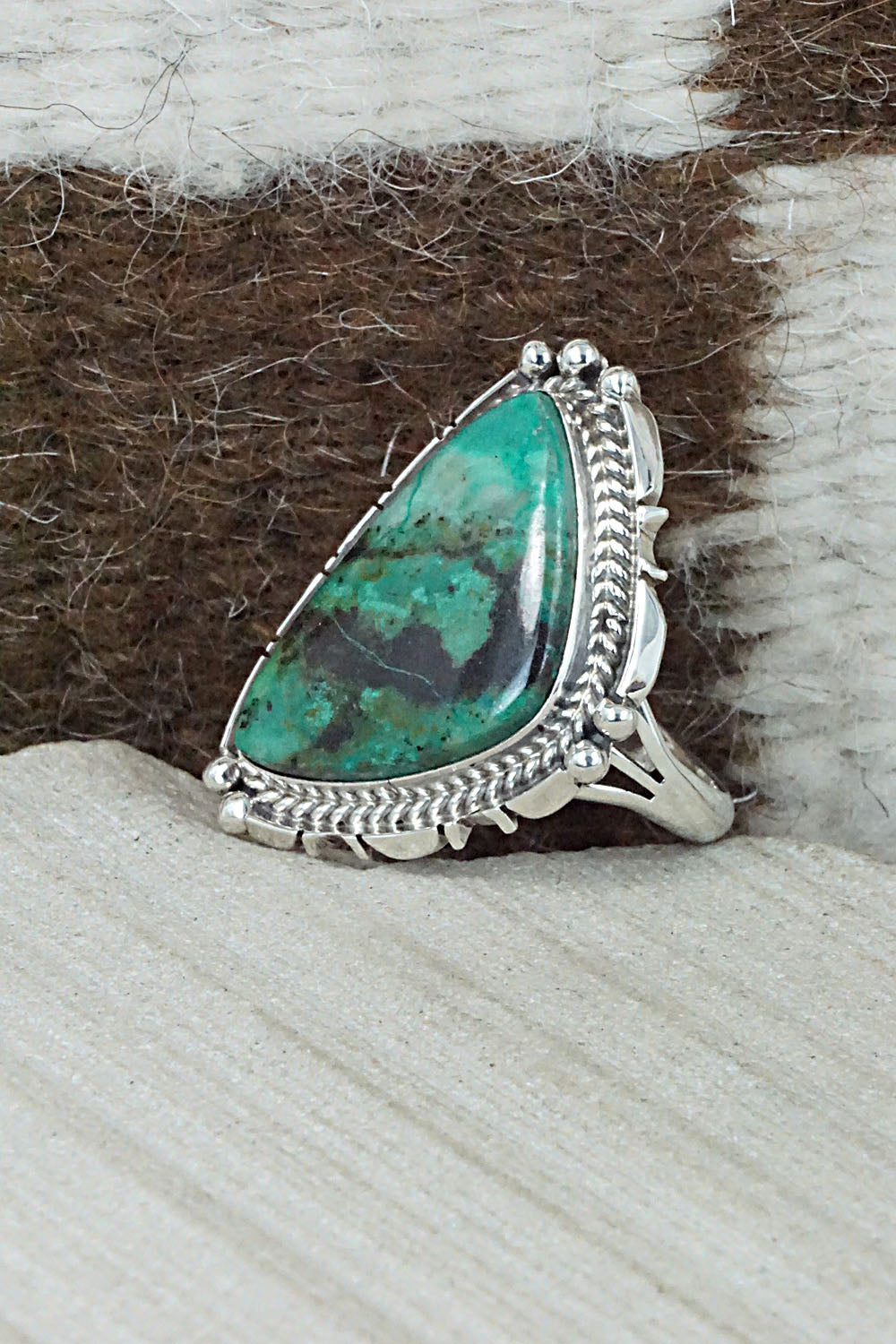 Turquoise & Sterling Silver Ring - Daniel Benally - Size 7.75