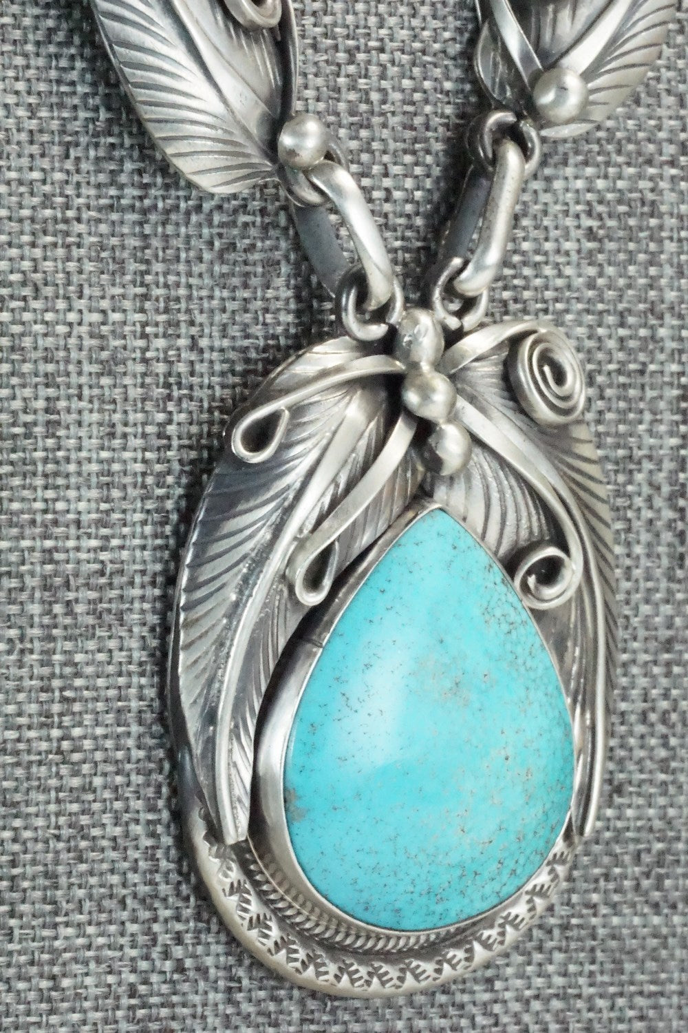 Turquoise & Sterling Silver Necklace - Davey Morgan