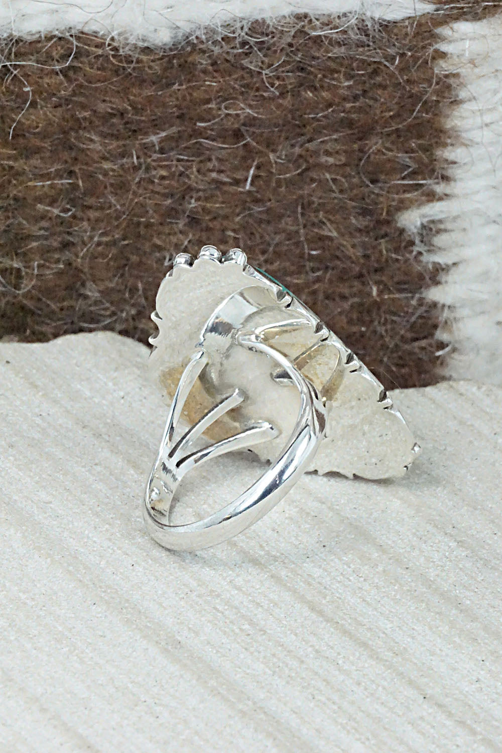 Turquoise & Sterling Silver Ring - Daniel Benally - Size 7.75