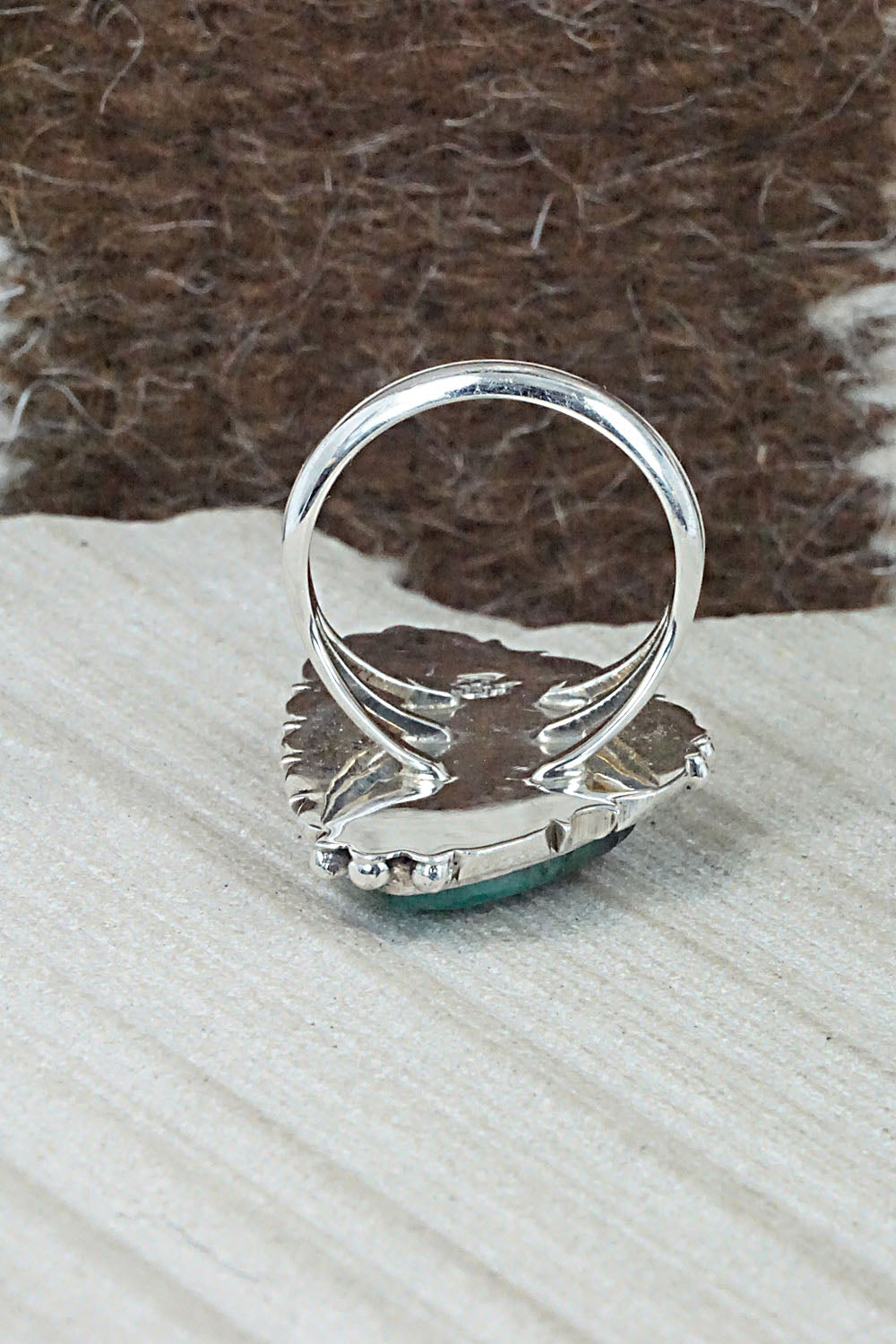Turquoise & Sterling Silver Ring - Daniel Benally - Size 7.75