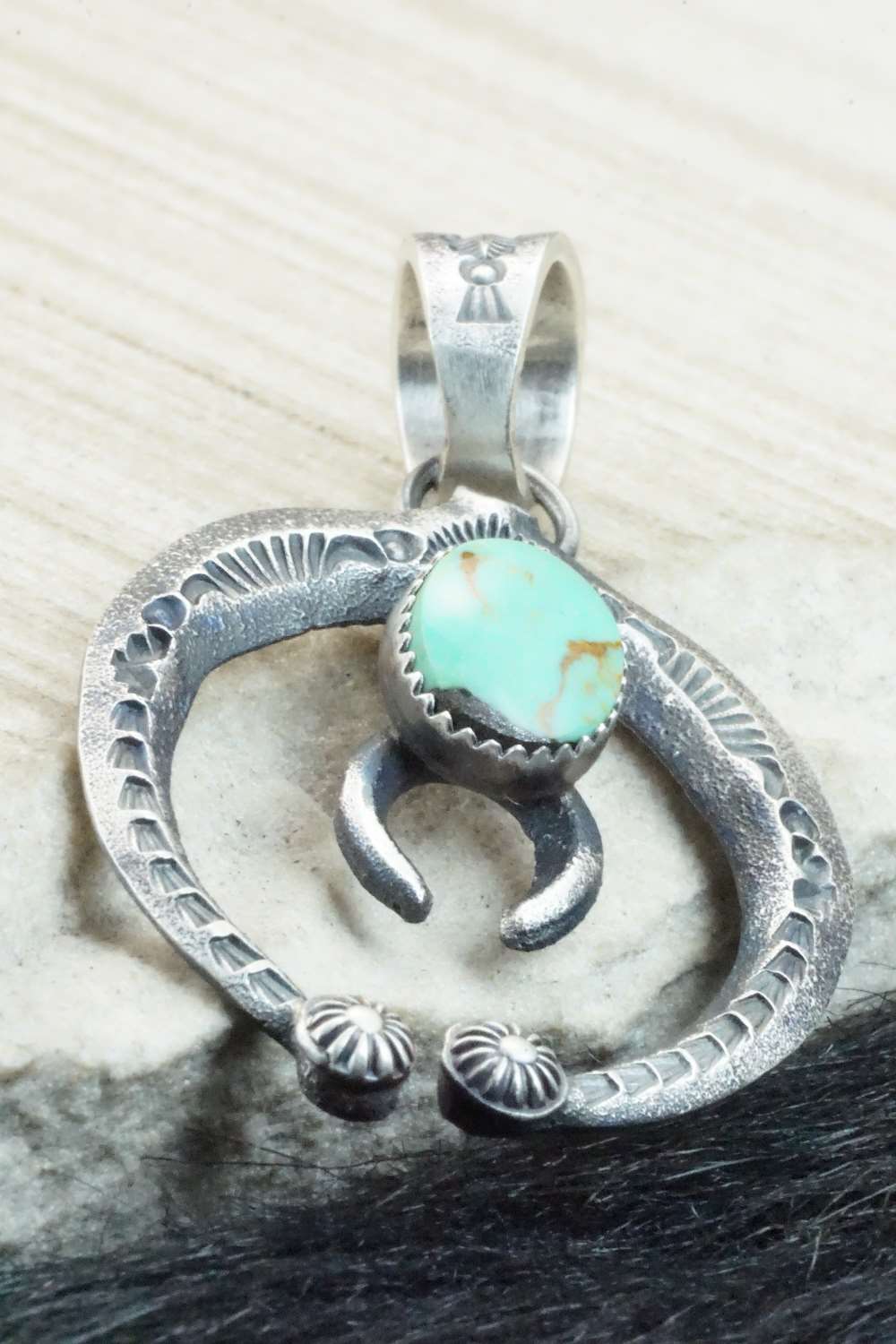 Turquoise & Sterling Silver Pendant - Kevin Billah
