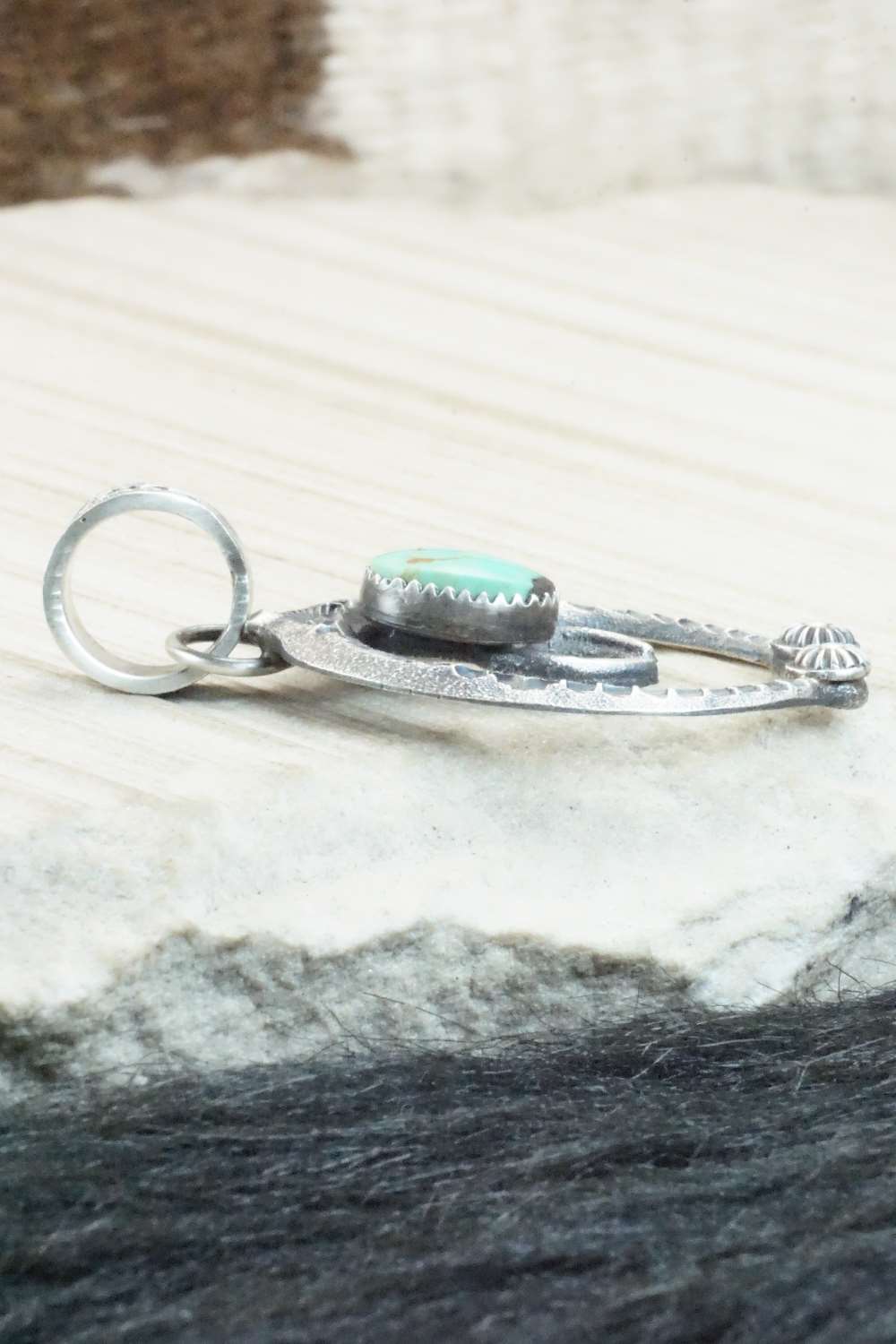 Turquoise & Sterling Silver Pendant - Kevin Billah