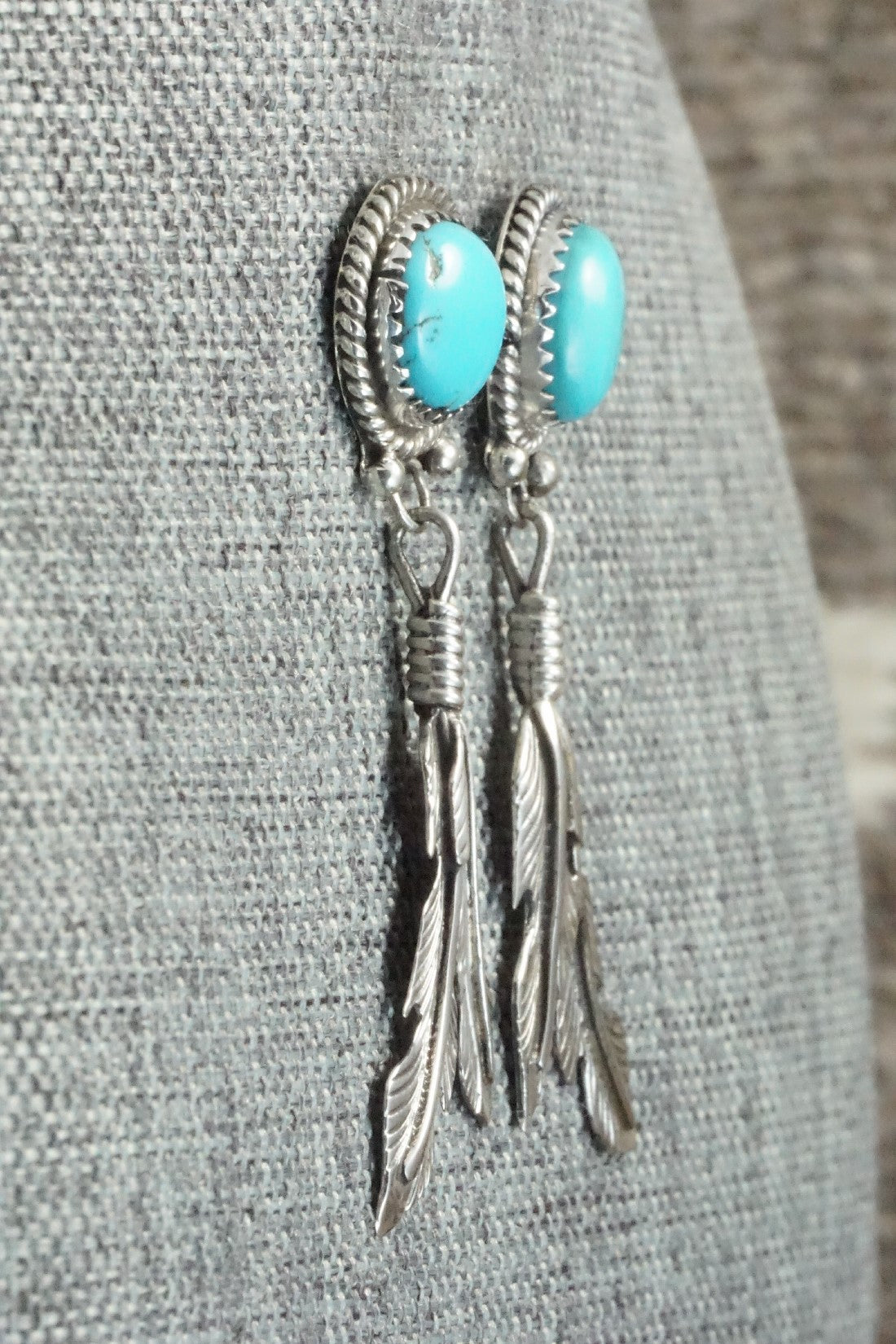 Turquoise and Sterling Silver Earrings - Annie Spencer