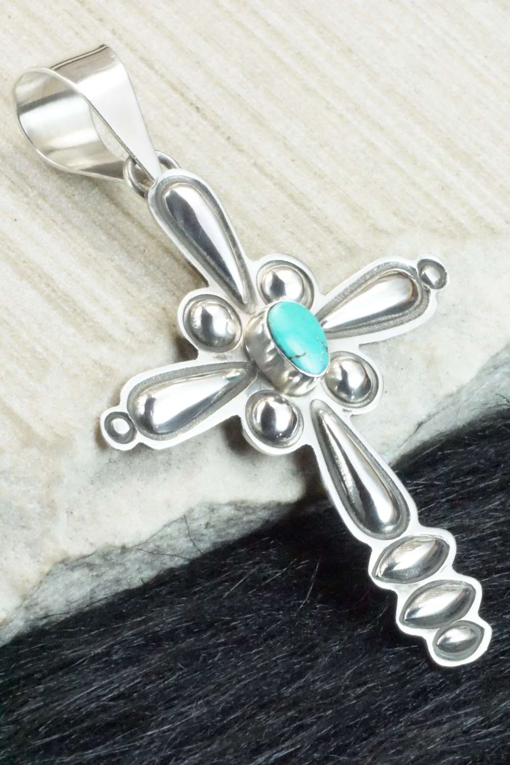 Turquoise & Sterling Silver Pendant - Alex Sanchez