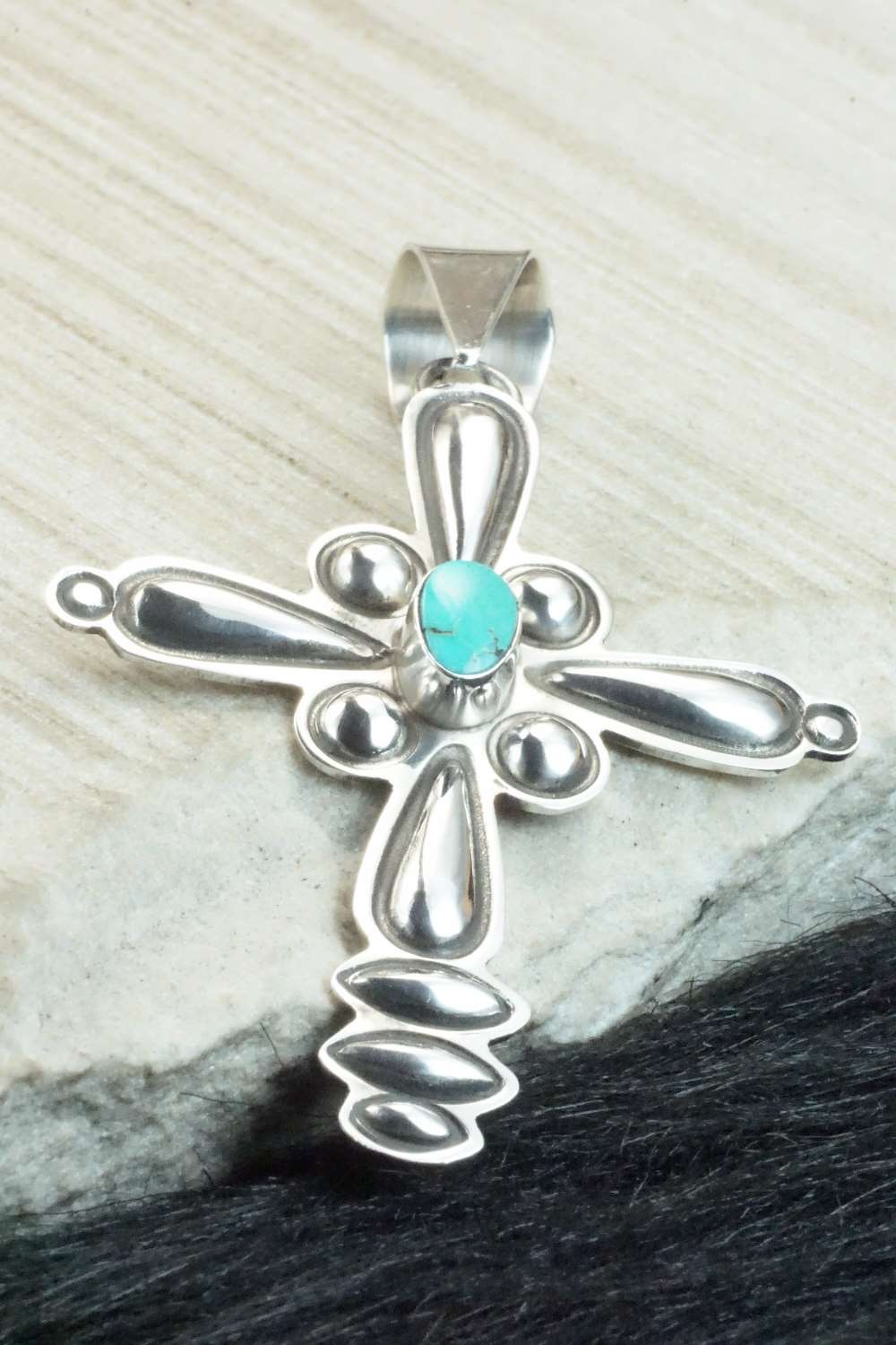 Turquoise & Sterling Silver Pendant - Alex Sanchez