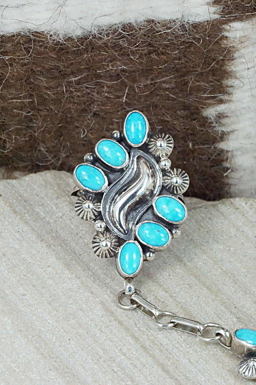Turquoise Bracelet and Ring - Annie Spencer - Size 7.5