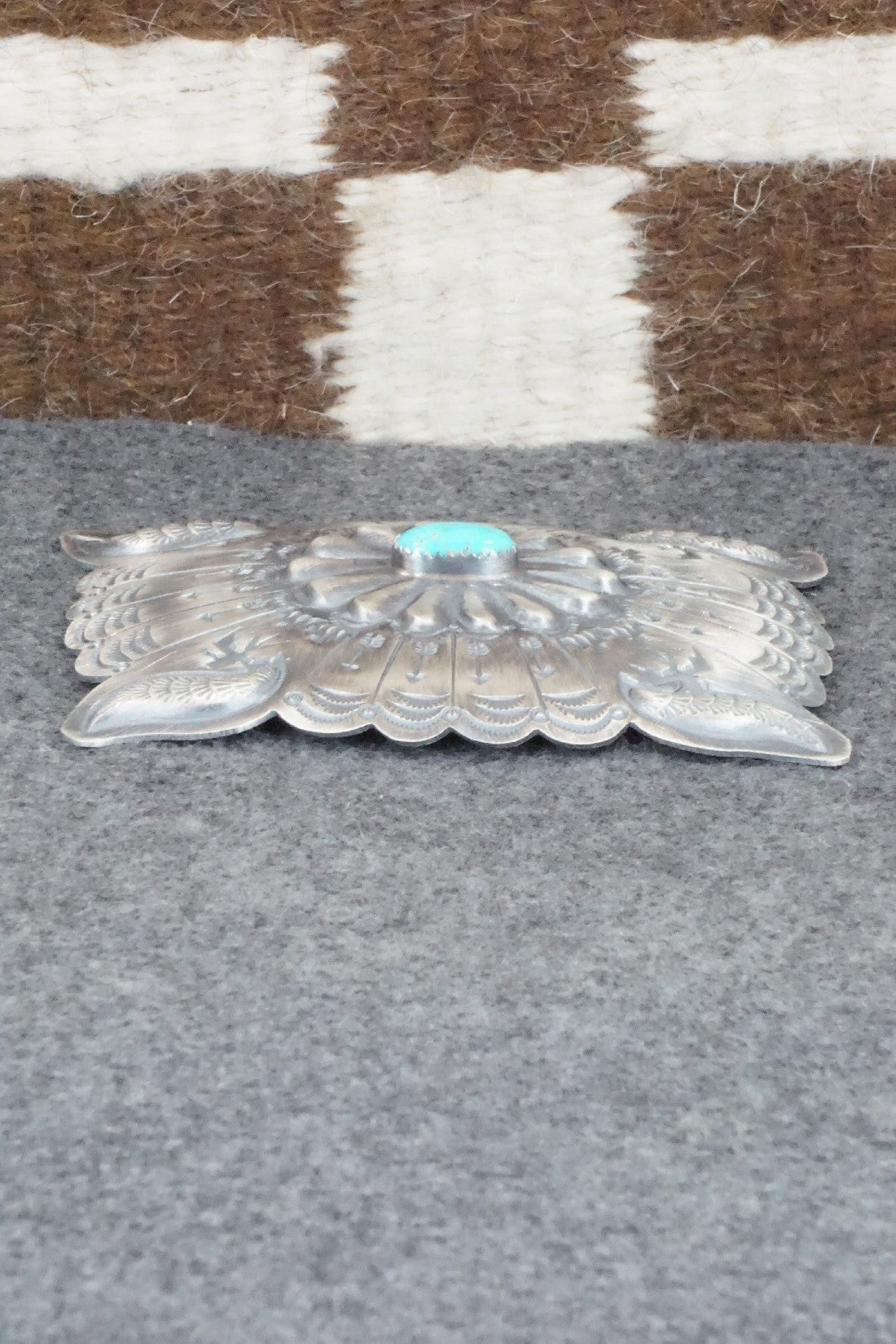 Turquoise & Sterling Silver Belt Buckle - Dale Morgan
