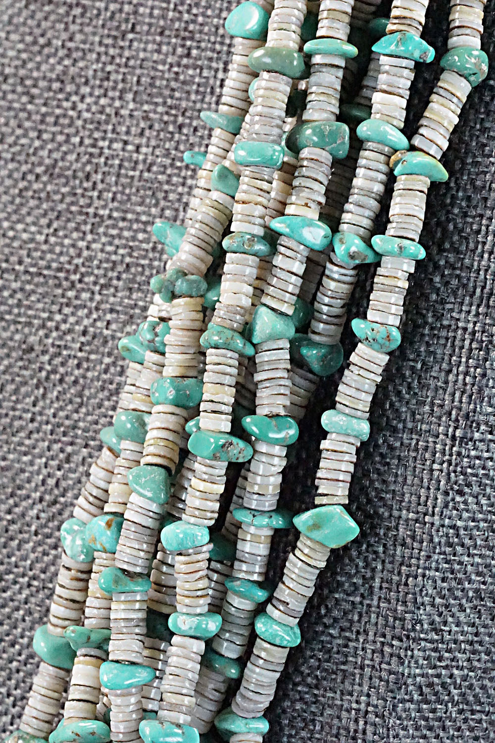 Turquoise, Shell & Sterling Silver Necklace - Ramona Bird