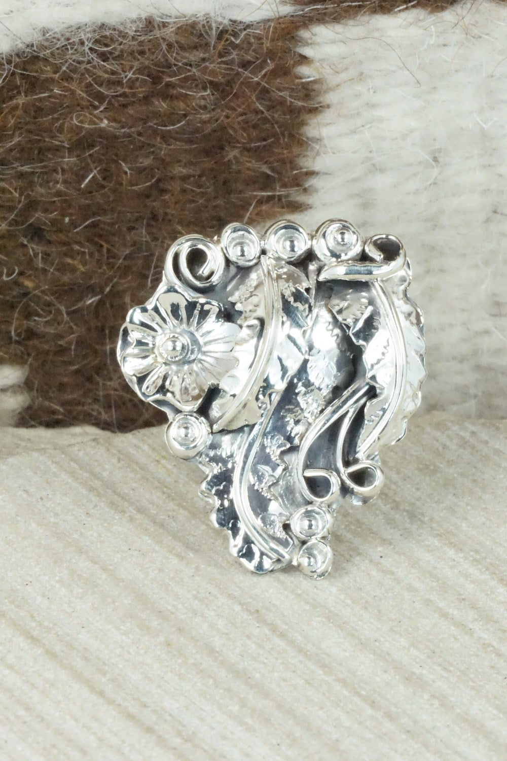 Sterling Silver Ring - Harry Yazzie - Size 9.25