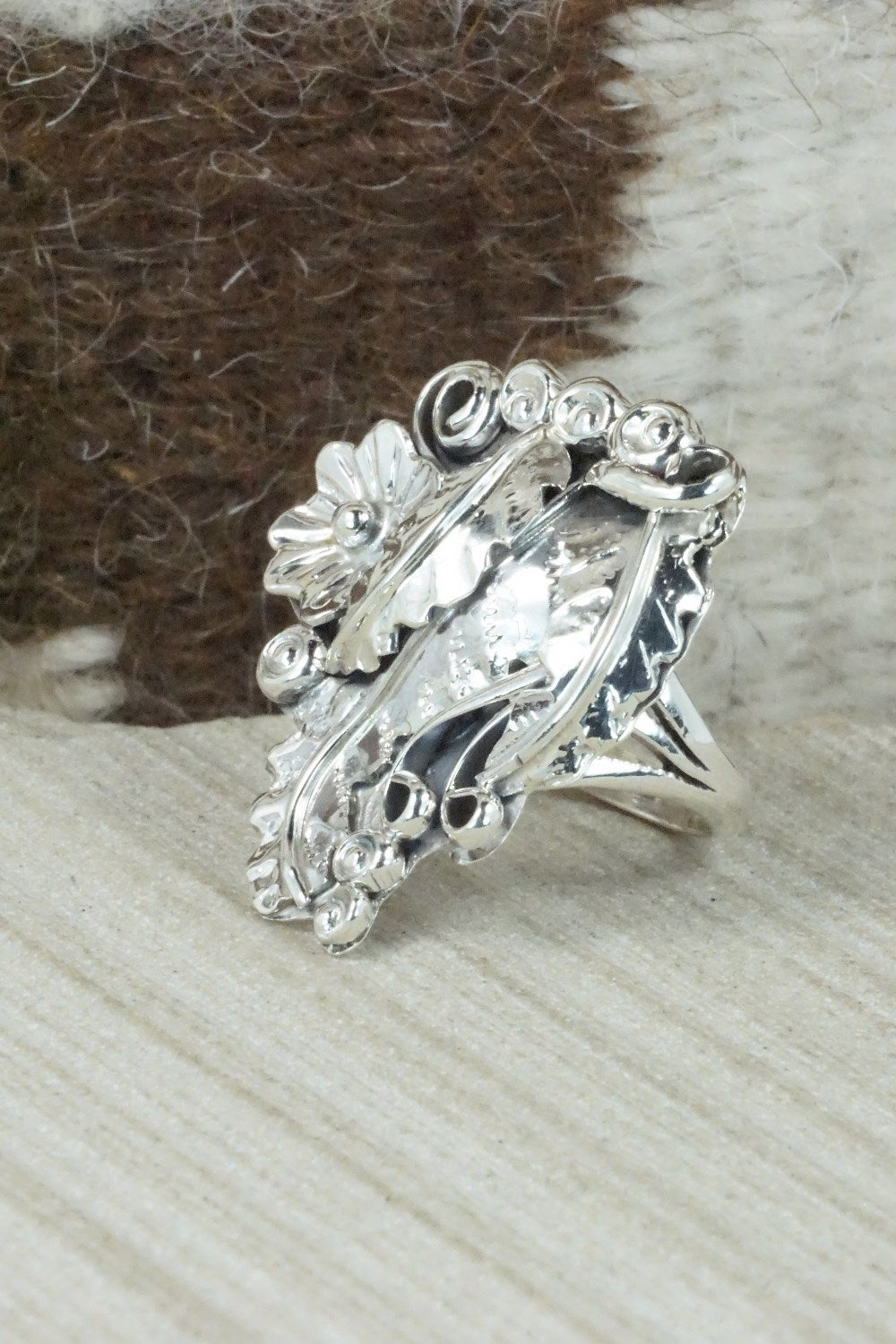 Sterling Silver Ring - Harry Yazzie - Size 8.75