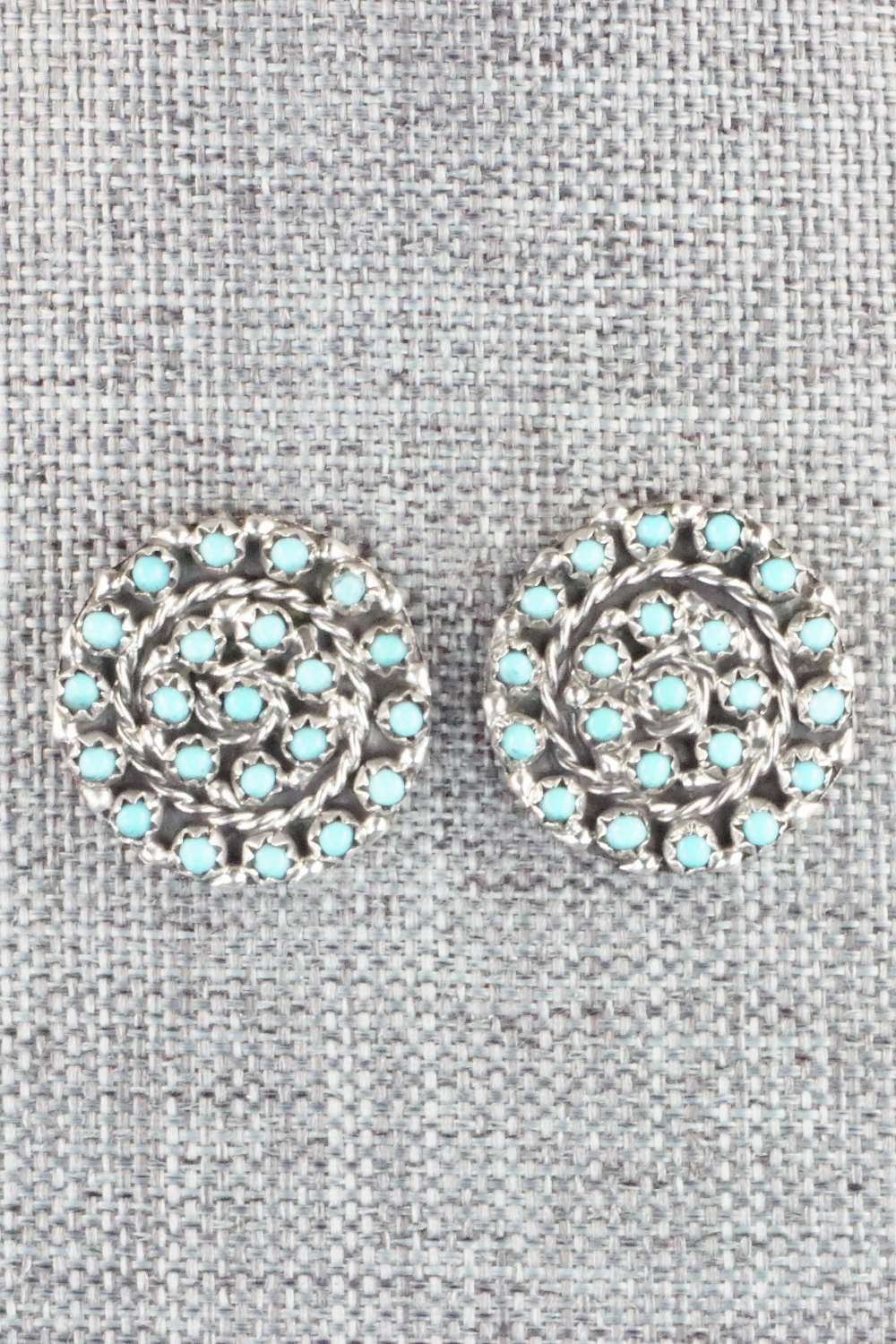 Turquoise & Sterling Silver Earrings - Randy Hooee